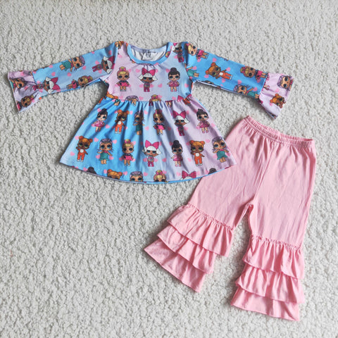 6 A24-26 girl pink cartoon winter long sleeve set--promotion 2024.10. 12 $2.99