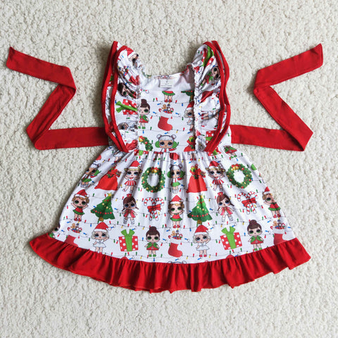 girl cartoon christmas dress