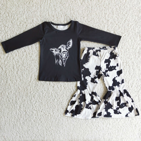 6 C9-20 girl black cow winter long sleeve set--promotion 2025.1.11 $2.99