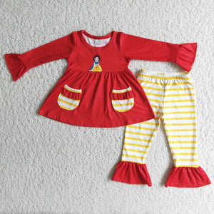 6 C10-16 girl red winter long sleeve princess set-promotion 2023.12.9