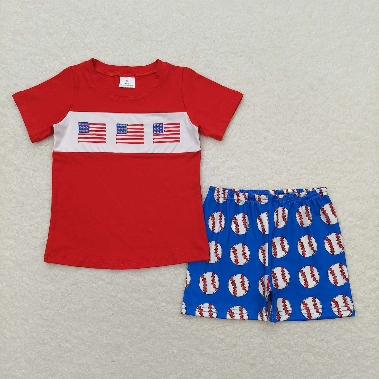 BSSO0674 RTS baby boy clothes baseball 4th of July patriotic toddler boy summer outfits (print svg)