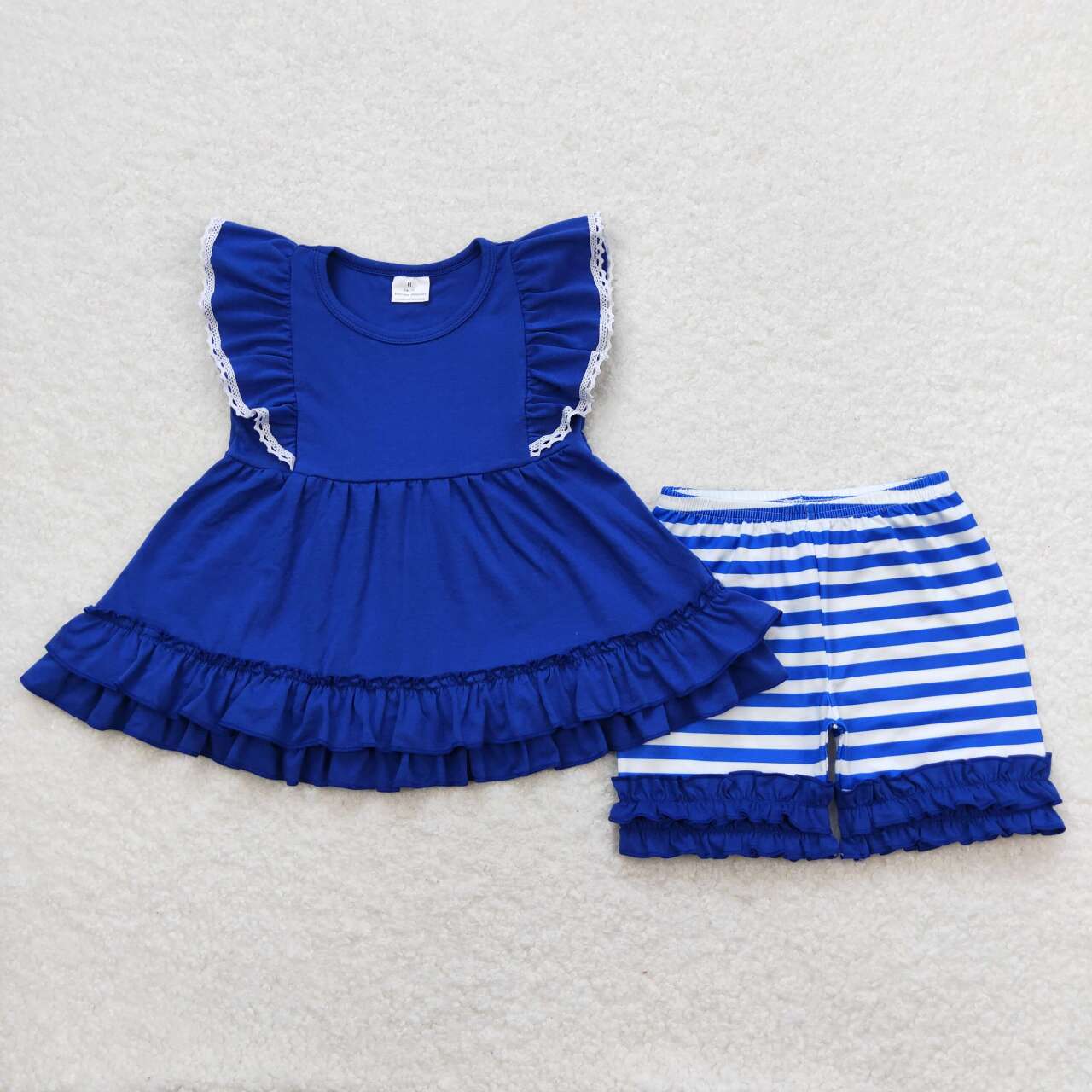 GSSO0762 RTS baby girl clothes blue toddler girl summer outfits