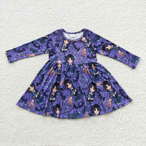 GLD0229 kids clothes girls cartoon winter dress