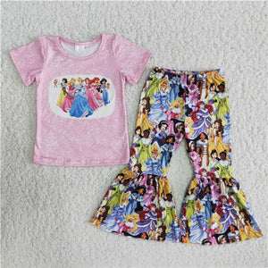 B7-22 girl princess short sleeve spring fall set-promotion 2023.12.30