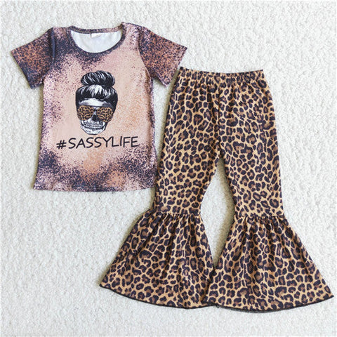 C3-22 girl leopard sassy life short sleeve set-promotion 2024.6.15 $2.99