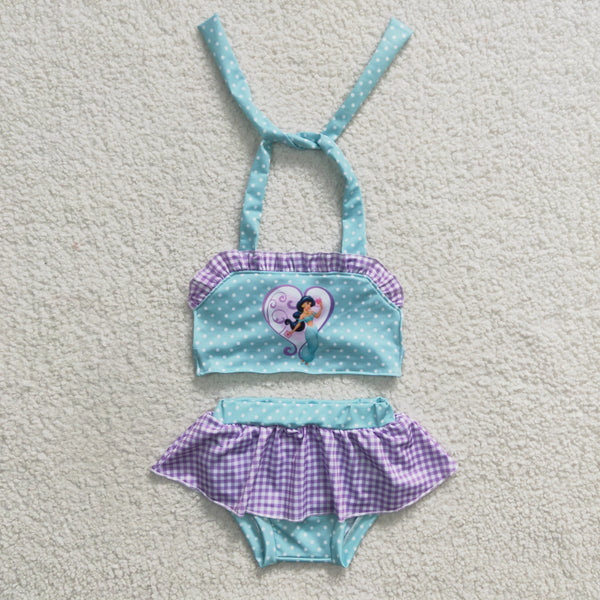 S0056 toddler girl clothes princess cartoon summer swimsuit