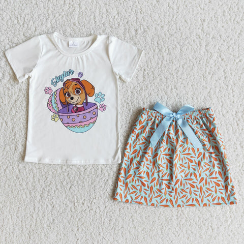 E10-1 baby girl clothes egg easter skirt set--promotion 2025.3.15 $2.99