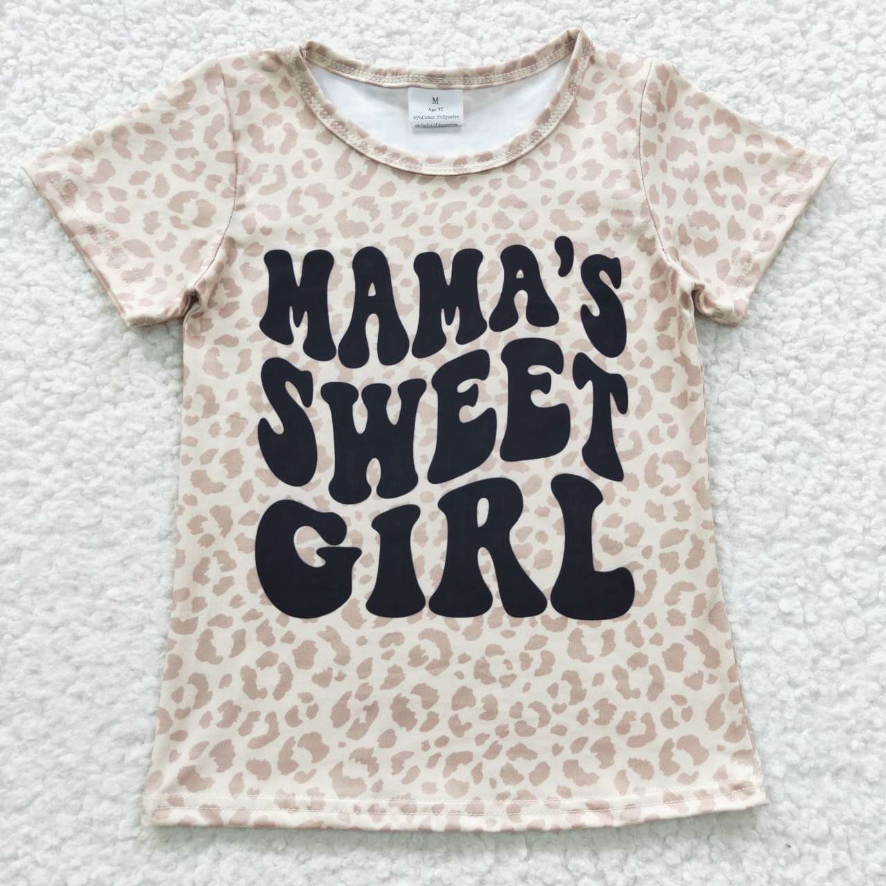 GT0185 kids clothes mama's sweet mother's day girl top summer tshirt