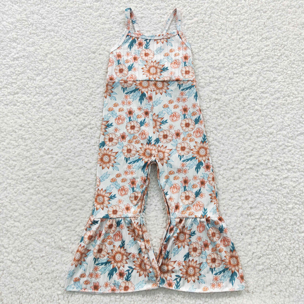 SR0309 kids clothes girls floral ripped girl summer jumpsuit