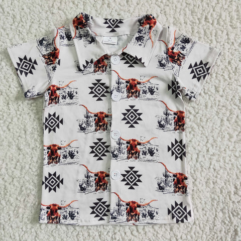 BT0017 baby boy clothes cow summer tshirt