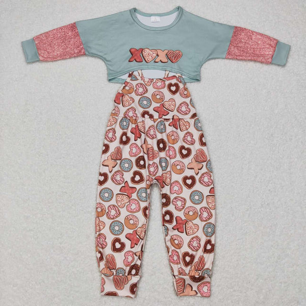 GLP0899 toddler girl clothes 2pcs girl valentines day outfit