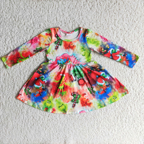 6 A15-3 girl christmas long sleeve dress-promotion 2023.10.28