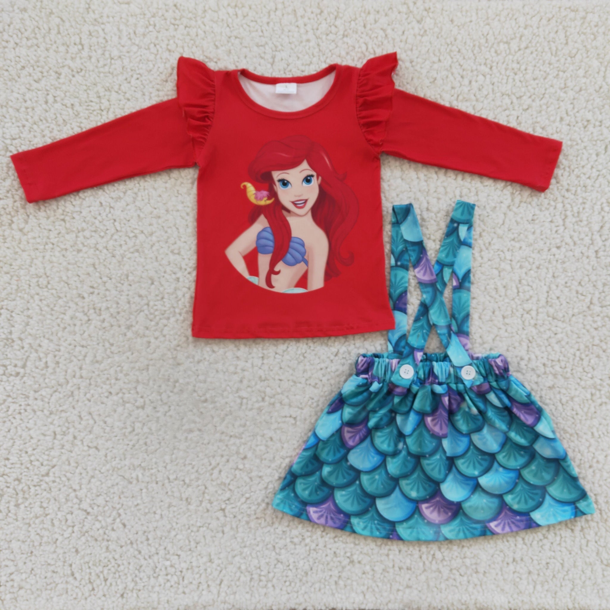 GLD0175 baby girl clothes cartoon red winter outfits