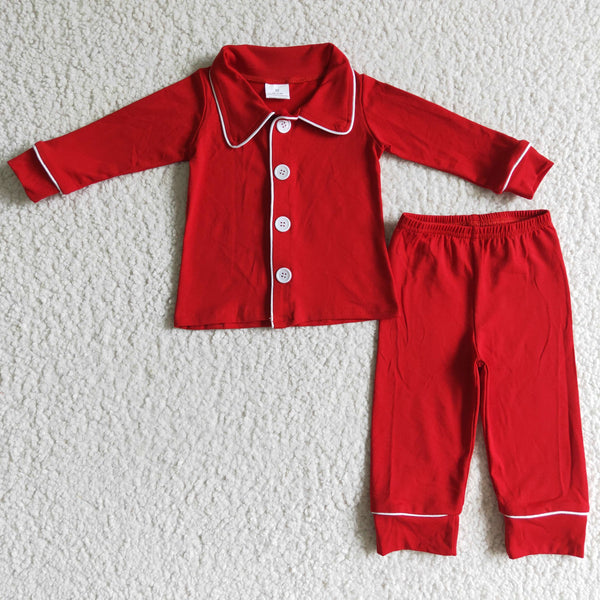 sleepwear matching winter red christmas pajamas