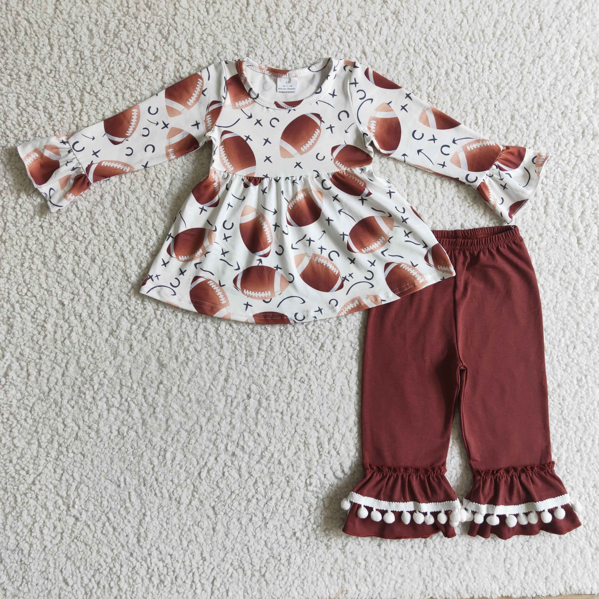 GLP0267 baby girl clothes football winter outfits