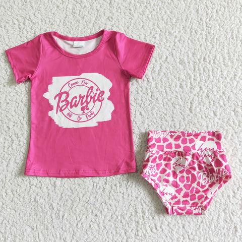 GBO0030 girl clothing hot pink bummies set-promotion 2025.3.1 $5.5