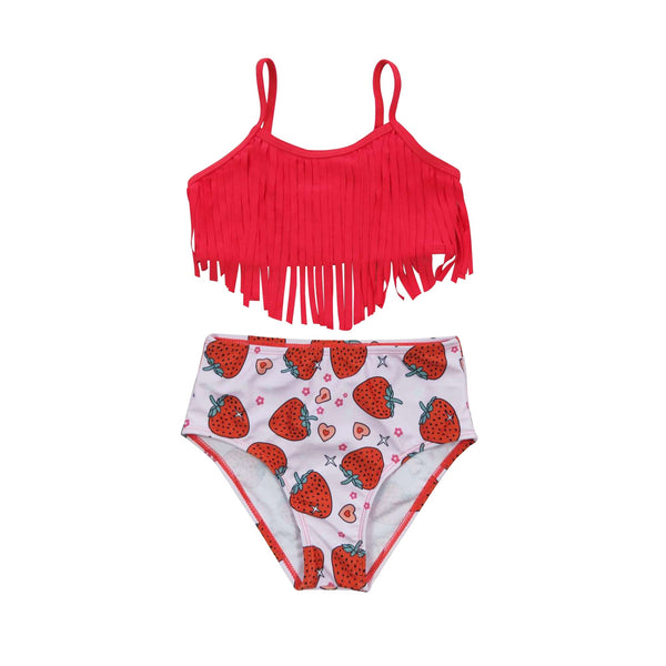 S0142 baby girl clothes girl swimwear strawberry toddler girl summer swimsuit 1