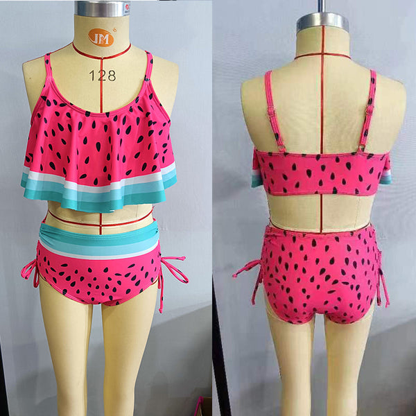 S0143 baby girl clothes girl swimwear watermelon  toddler girl summer swimsuit