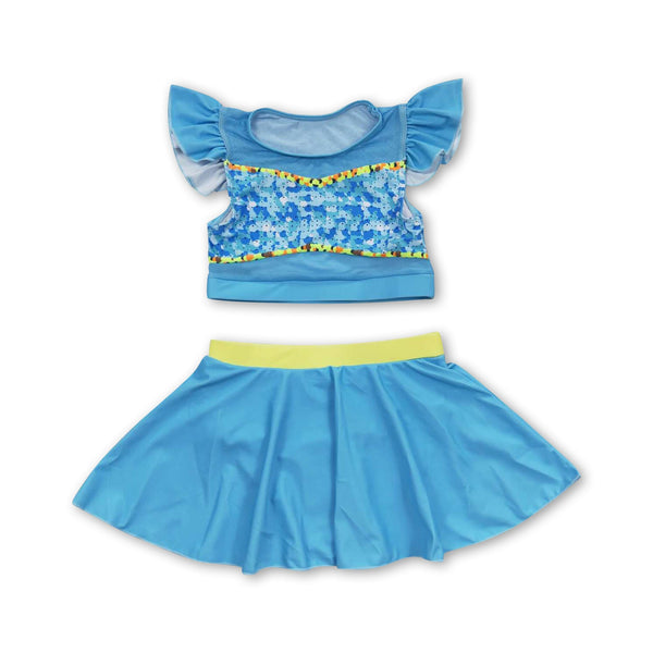 S0148 baby girl clothes princess girl swimwear toddler girl summer swimsuit 1