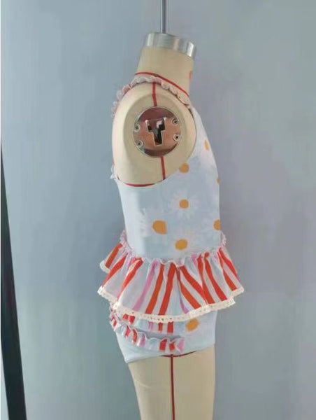 S0157 baby girl clothes floral flower girl swimsuit swimwear