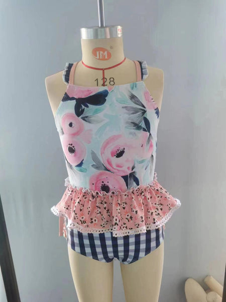S0158  baby girl clothes girl swimsuit swimwear