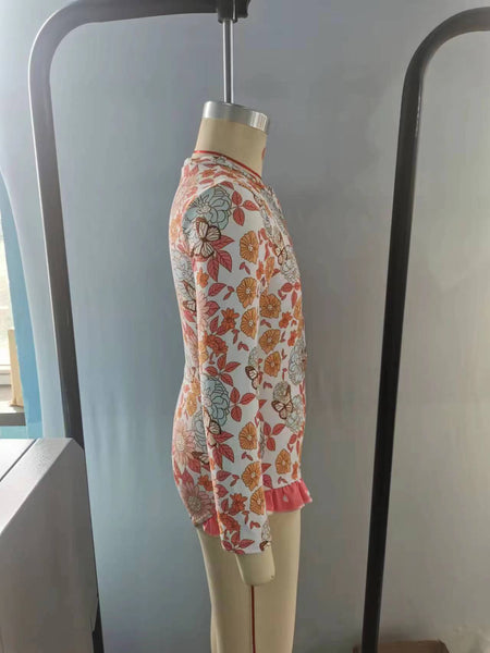 S0184 baby girl clothes girl swimsuit swimwear floral bathing suit beach wear