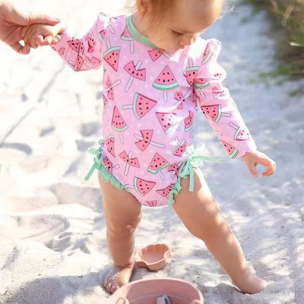 S0185 pre-order baby girl clothes girl swimsuit swimwear beach wear