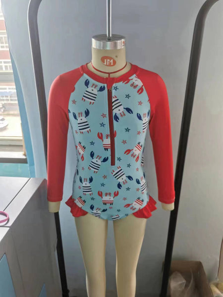 S0186 pre-order baby girl clothes girl swimsuit swimwear beach wear