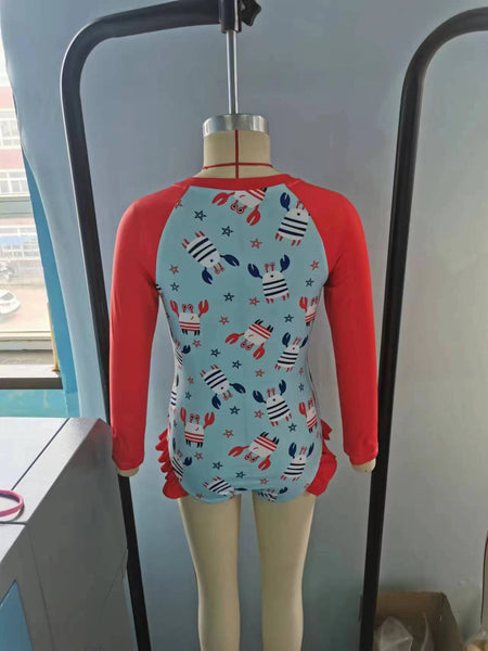 S0186 pre-order baby girl clothes girl swimsuit swimwear beach wear