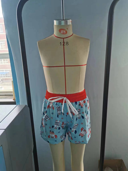 S0187 baby boy clothes summer swim shorts crab swimwear