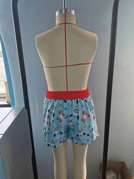 S0187 baby boy clothes summer swim shorts crab swimwear