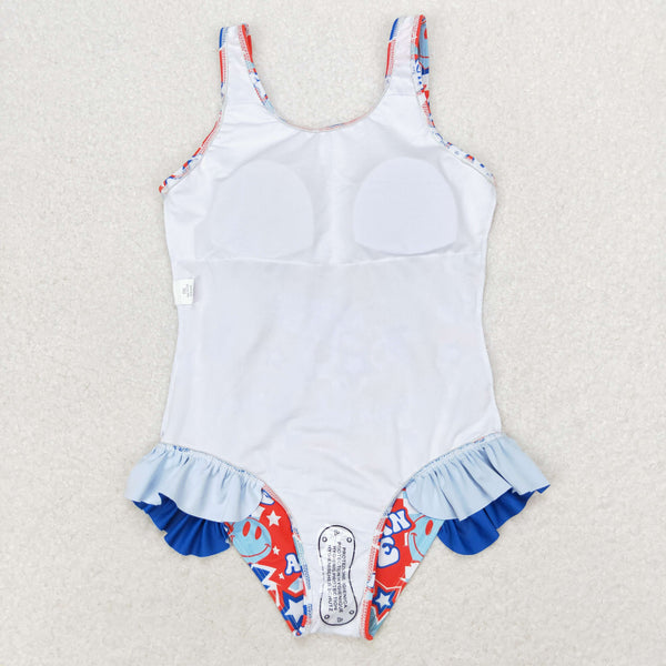 S0214 RTS baby girl clothes american baby summer swimsuit swim wear