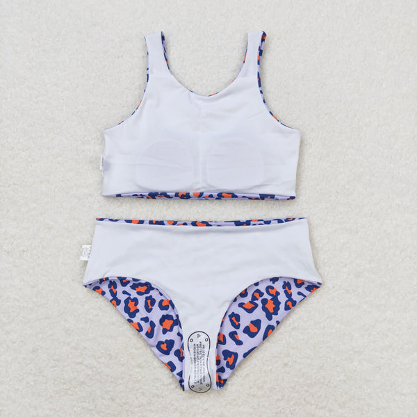 S0229 RTS baby girl clothes leopard print girl summer swimsuit