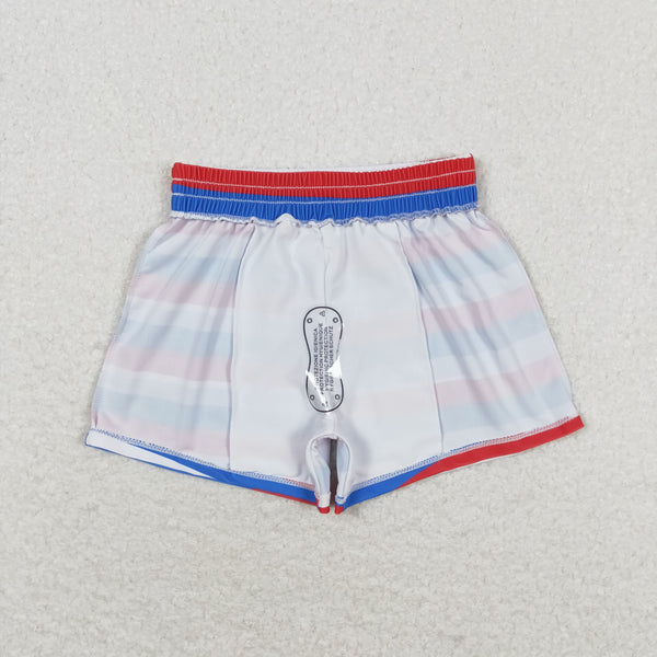 S0233 RTS baby boy clothes stripe 4th of July clothes boy summer swim shorts