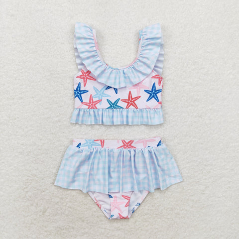 S0240 RTS baby girl clothes shell girl summer swimsuit