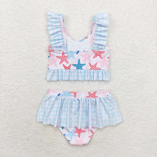 S0240 RTS baby girl clothes shell girl summer swimsuit