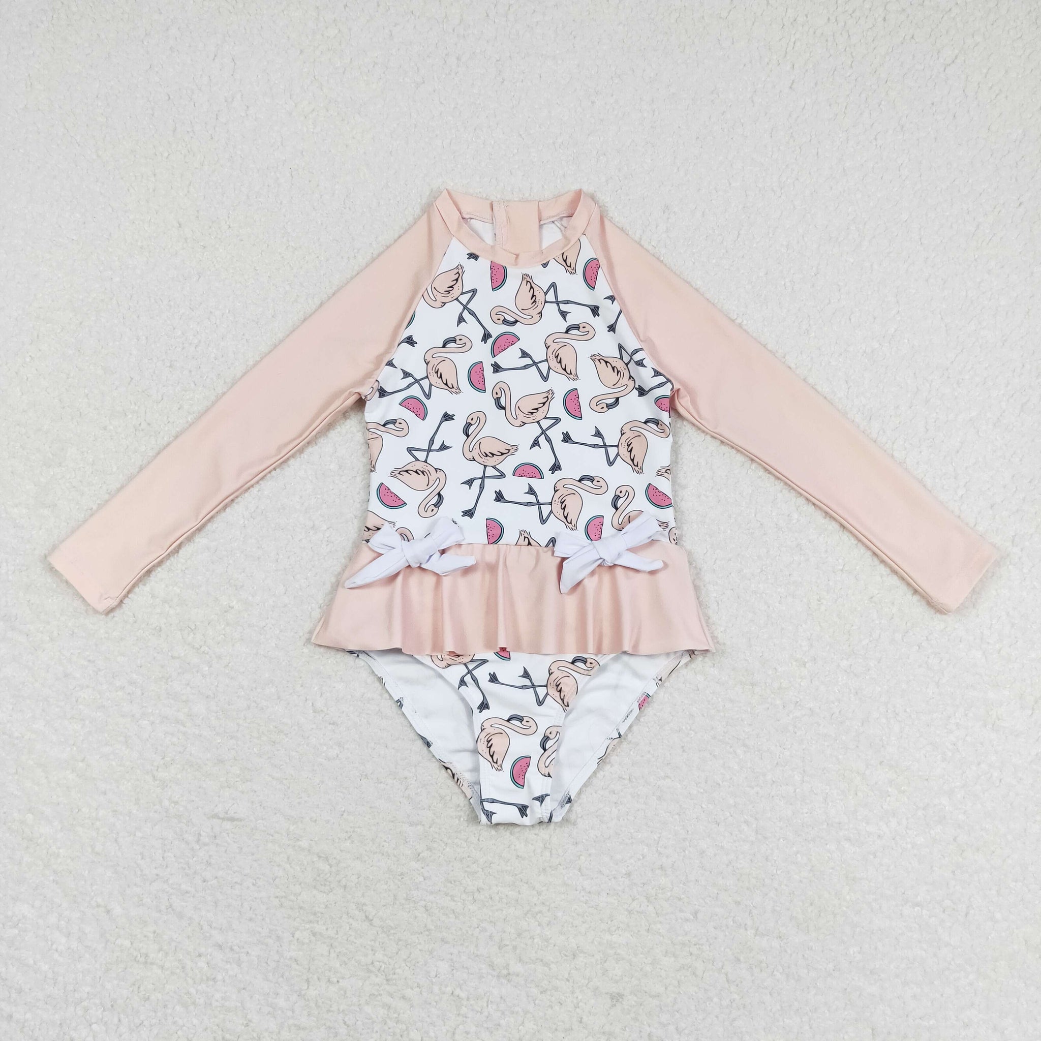 S0245 RTS baby girl clothes flamingo girl summer swimsuit beach wear