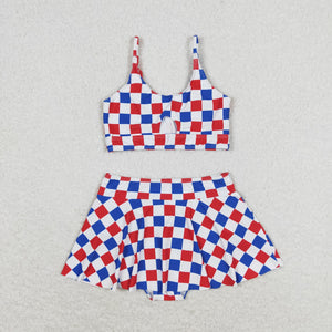 S0287 RTS baby girl clothes 4th of July girl summer swimsuit swim wear beach bathing suit