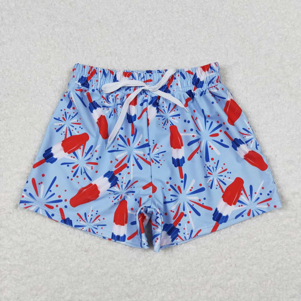 RTS toddler clothes matching clothing star print shorts baby boy 4th of  July summer swim trunks-2026.2.2