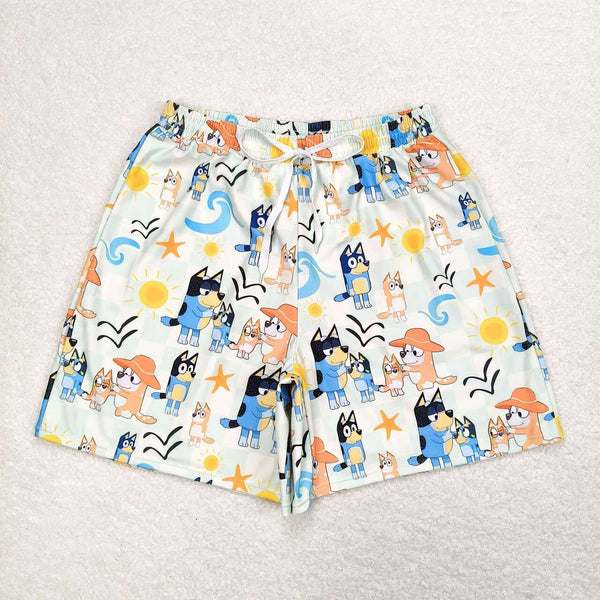 S0360 RTS adult clothes cartoon dog adult men summer swim trunks