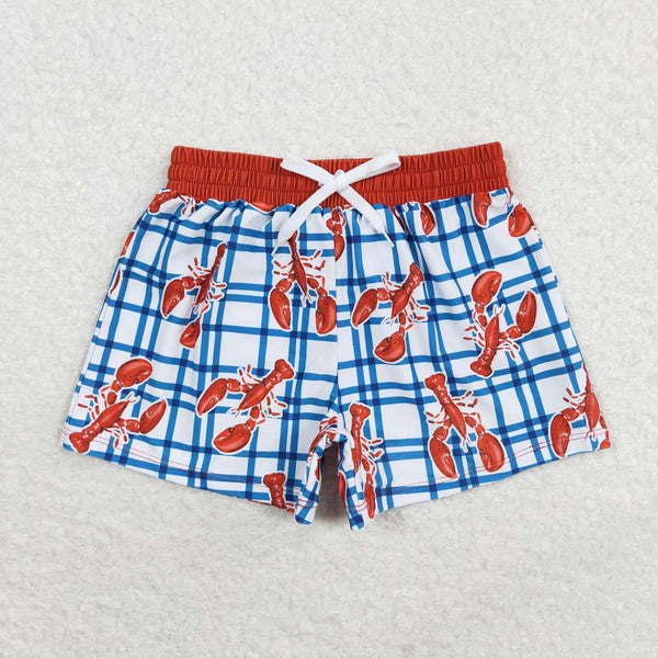 S0364 RTS baby boy clothes crawfish boy summer swim shorts  3-6M to 6-7T