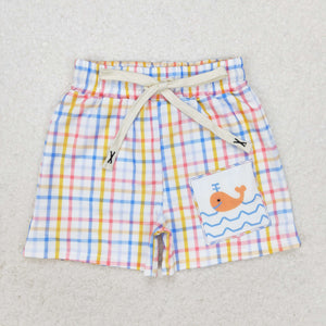 S0400 RTS baby boy clothes whale boy summer swim shorts