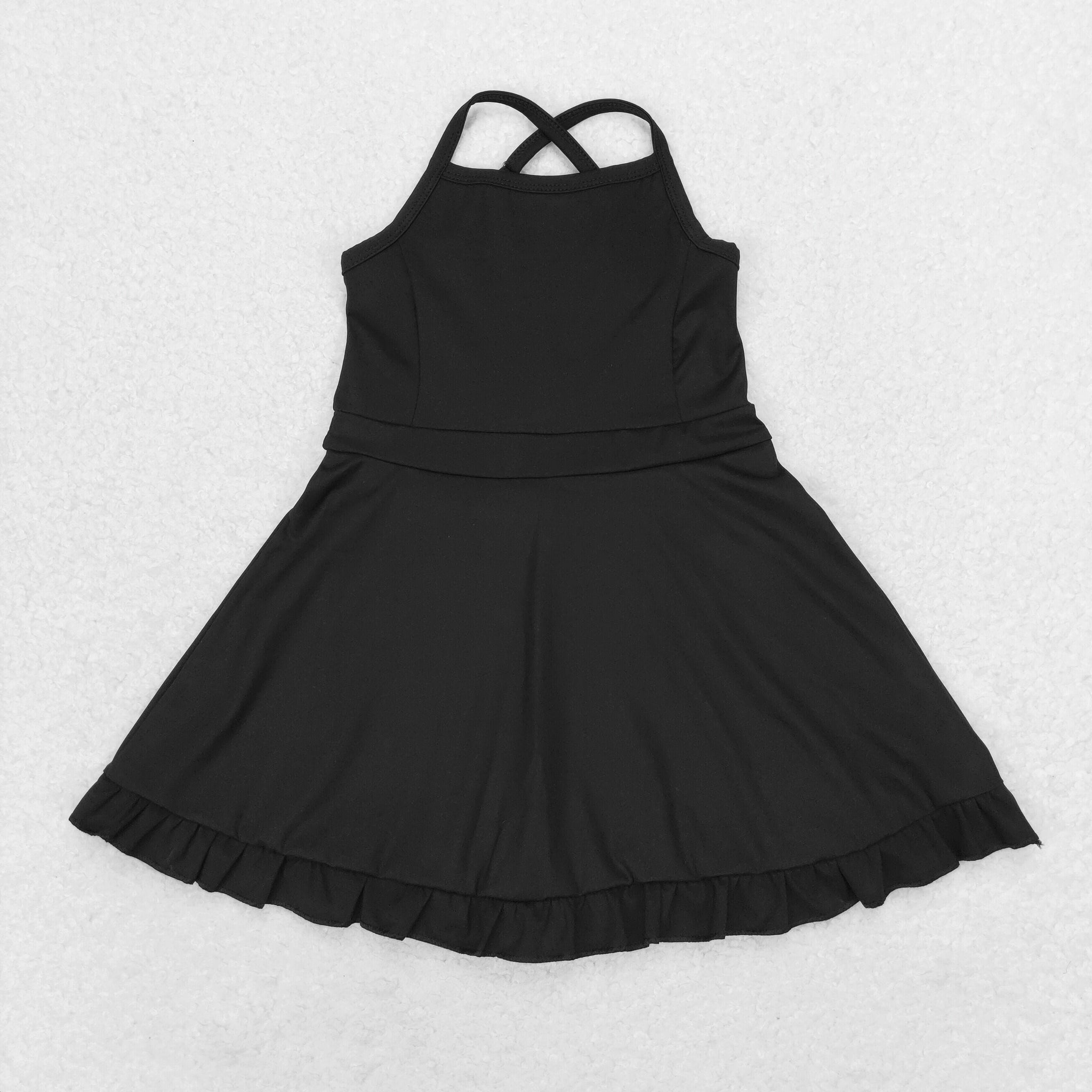 S0446 RTS baby girl clothes black girl summer swimsuit beach wear yoga clothes