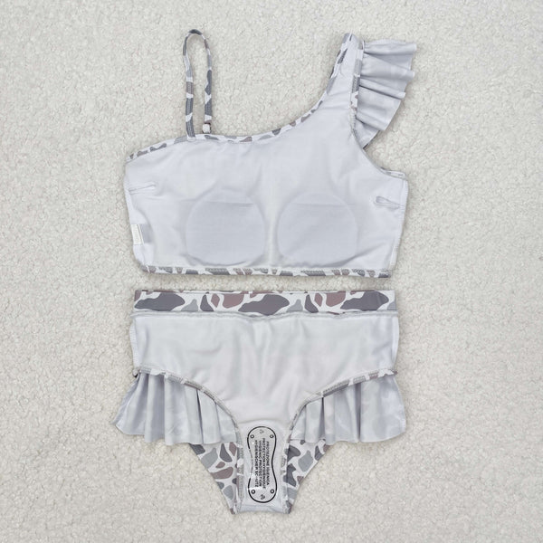 S0457 RTS baby girl clothes camouflage girl summer swimsuit beach wear