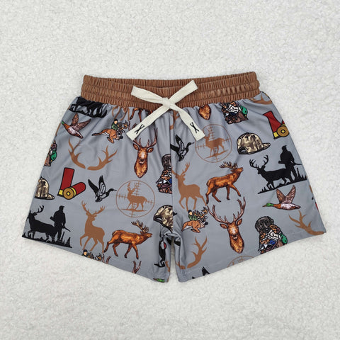 S0471 RTS boy summer clothes deer cartoon swim suit short beach wear