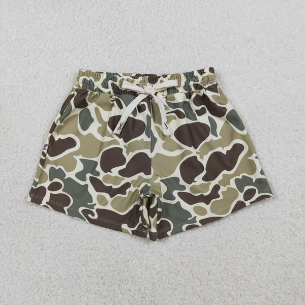 RTS 3-6M-6-7T toddler clothes matching clothing camo print shorts baby boy summer swim trunks-2026.2.2