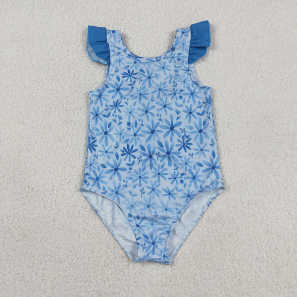 S0515 RTS baby girl clothes flower girl summer swimsuit beach wear