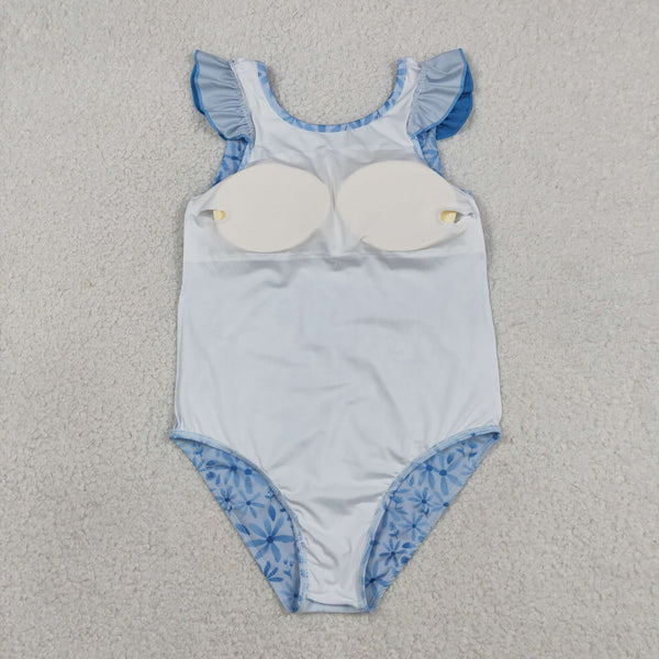 S0515 RTS baby girl clothes flower girl summer swimsuit beach wear
