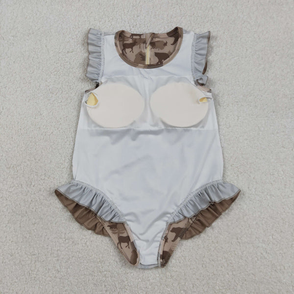 S0599 RTS girl clothing camo girl swim suit summer swim clothing hunting clothes