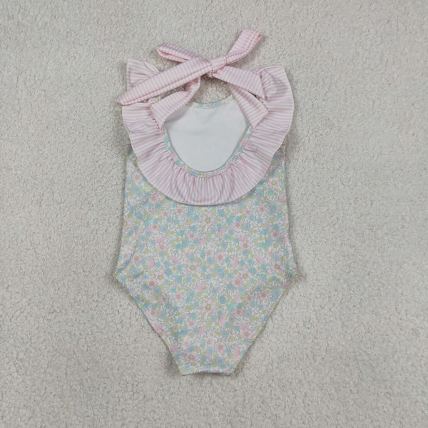 RTS S0732 Kids girl clothes flower girl summer swimsuit beach wear